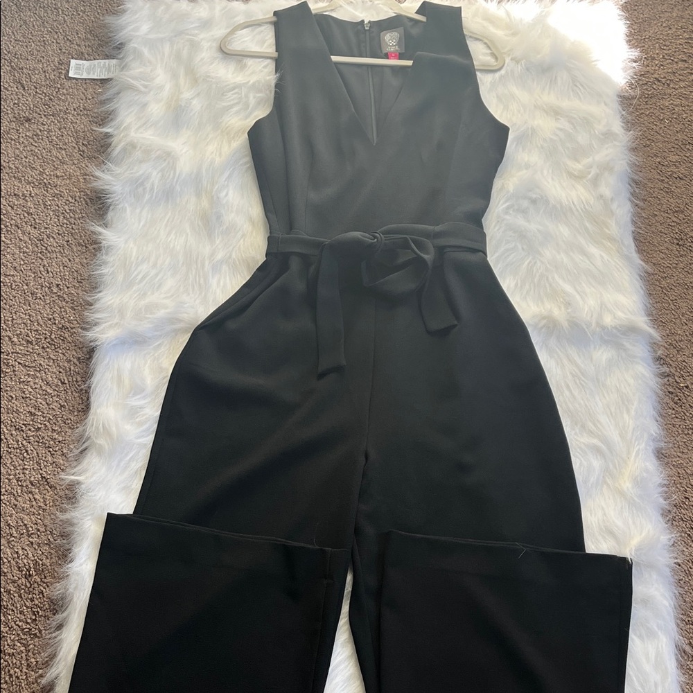 Vince Camuto Black Sleeveless Jumpsuit